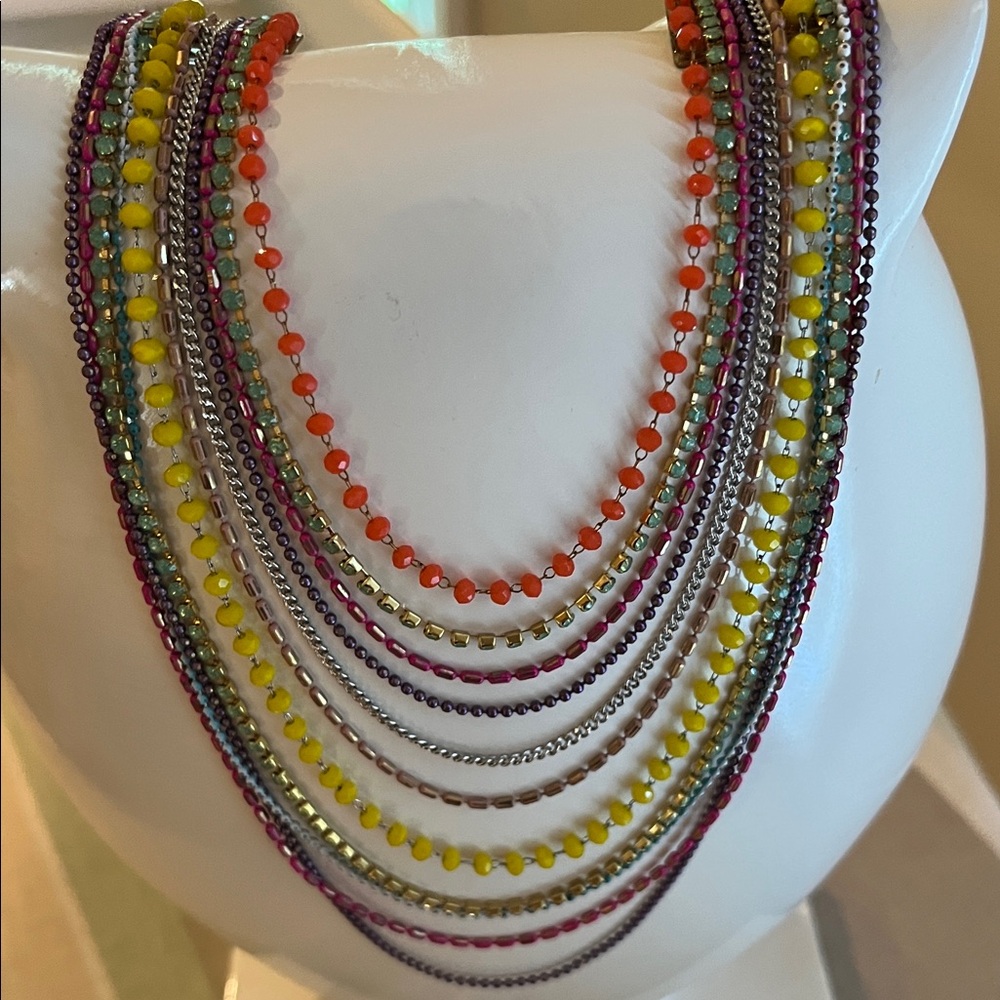 Nakamol Multicolor and Multilayer Beaded Necklace